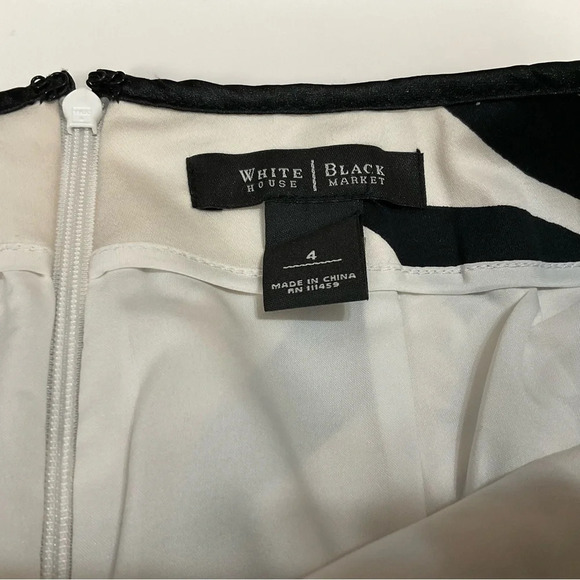 WHITE HOUSE BLACK MARKET SKIRT-SIZE 4 ZEBRA PRINT AND FLOWERS - Picture 7 of 12